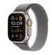Apple Watch Ultra 2 GPS + Cellular 49mm Titanium Case with Green/Gray Trail Loop - M/L (MRF43)