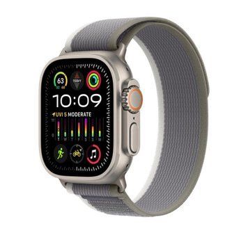 Apple Watch Ultra 2 GPS + Cellular 49mm Titanium Case with Green/Gray Trail Loop - S/M (MRF33) MRF33 фото