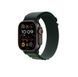 Apple Watch Ultra 2 GPS + Cellular 49mm Black Titan. Case w. Dark Green Alpine Loop - Large (MX4T3)