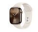 Watch Series 10 GPS + Cellular 42mm Gold Titanium Case w. Starlight Sport Band - S/M (MX063)