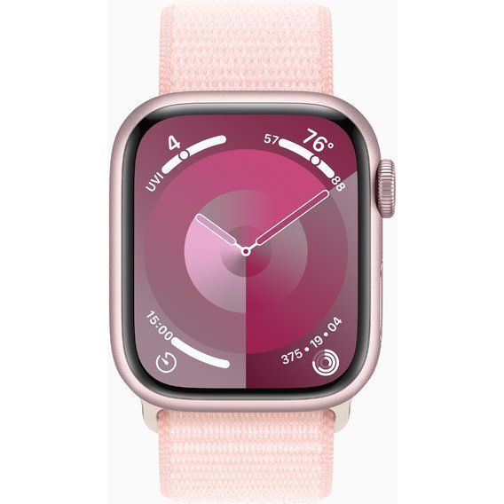 Watch Series 9 GPS 41mm Pink Aluminum Case w. Light Pink S. Loop (MR953) MR953 фото