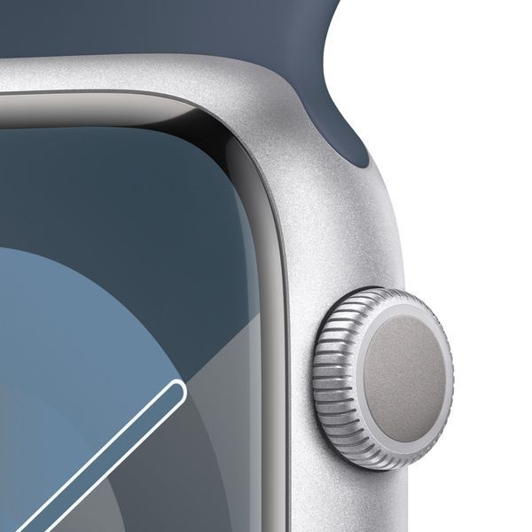 Watch Series 9 GPS 45mm Silver Aluminum Case w. Storm Blue Sport Band - S/M (MR9D3) MR9D3 фото